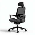 Chaise de bureau ergonomique en mesh noir réglable 50 x 60 x 115cm