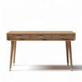 Bureau en bois de chêne naturel avec trois tiroirs dimensions 120 x 60 x 75 cm