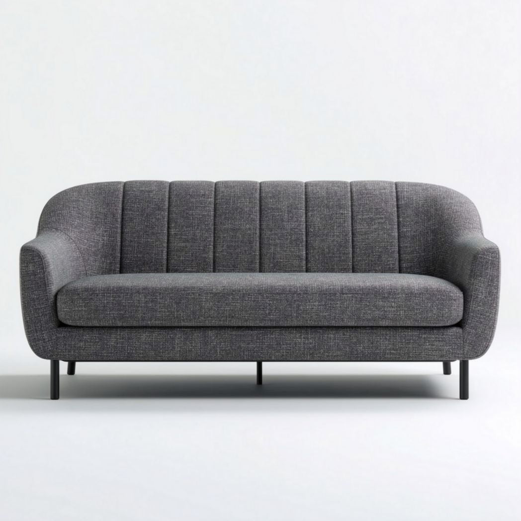 Canapé en tissu gris 180 x 80 x 70 cm pour salon moderne