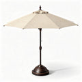 Parasol de jardin en métal avec toile beige diamètre 250 cm