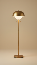 lampadaire d’accent en laiton brossé