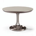 Table ronde blanche en plastique design moderne diamètre 120cm hauteur 75cm