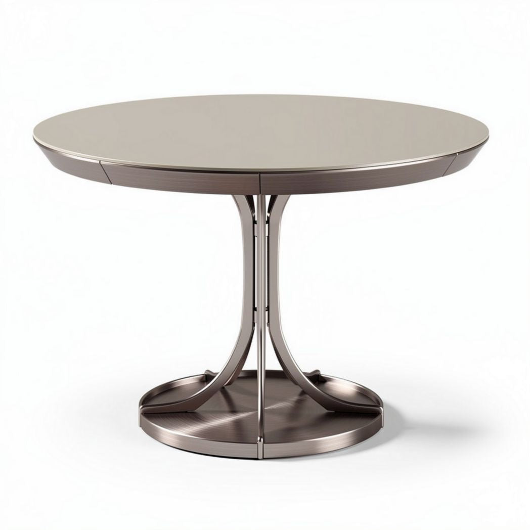 Table ronde blanche en plastique design moderne diamètre 120cm hauteur 75cm