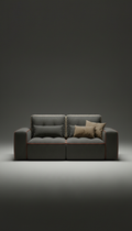 canapé modulaire graphite tissu doux